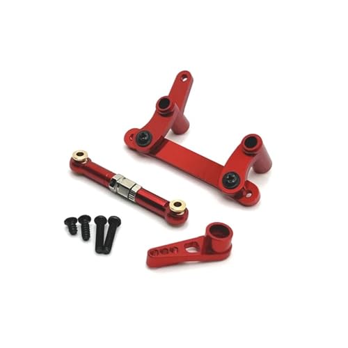 IJOSADON Gebrauchte kompatible Teile Kompatibel mit 1/16 Full Series C8805 RC Car Metalllenkungs-Upgrade-Komponenten(RED) von IJOSADON