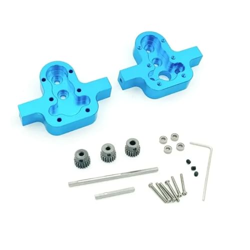 IJOSADON Getriebedeckel Getriebeteile Set Metall Upgrade Kompatibel mit RC Autos kompatibel mit MN D91 99 99s B14 B24 C14 C24 C34(Blue) von IJOSADON