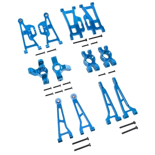 IJOSADON Hyper Go 1/14 14210-09 H14BM Metall Lenkbecher Aufhängungsarme Hinterradnaben Kompatible Upgrade-Teile Kompatibel mit RC-Cars RC Auto Zubehör(Blue) von IJOSADON