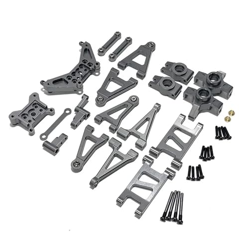 IJOSADON Kompatible Metall Lenkung Lenkung Block Hinten Naben Upgrade Teile Kompatibel mit Hyper Go 1/14 RC 14301 14302 Auto Zubehör RC Auto Zubehör(Titanium) von IJOSADON