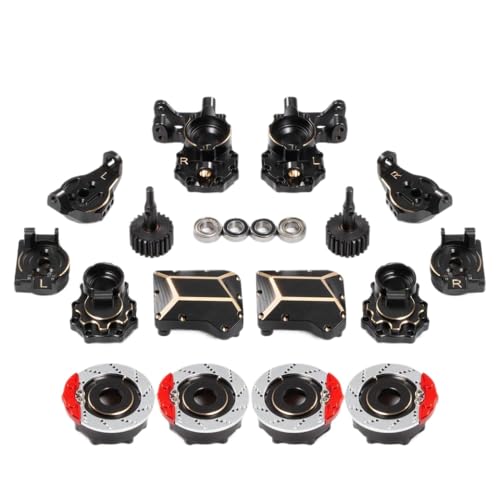 IJOSADON Maximale Bodenfreiheit Messing Caster Blocks Portal Drive Gehäuseverbindungen Kompatibel mit RC 1/10 Offroad-Fahrzeugachse Gewichte(8 in 1 Set A) von IJOSADON