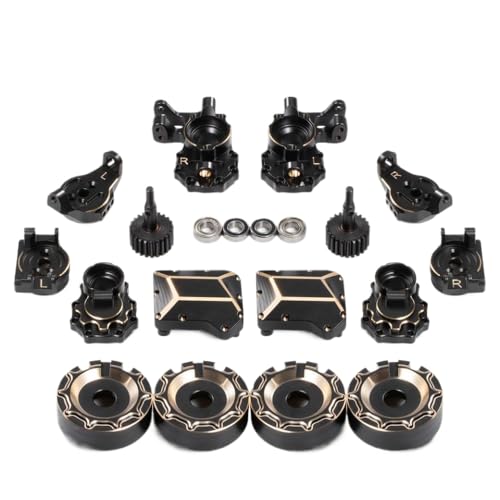 IJOSADON Maximale Bodenfreiheit Messing Caster Blocks Portal Drive Gehäuseverbindungen Kompatibel mit RC 1/10 Offroad-Fahrzeugachse Gewichte(8 in 1 Set B) von IJOSADON