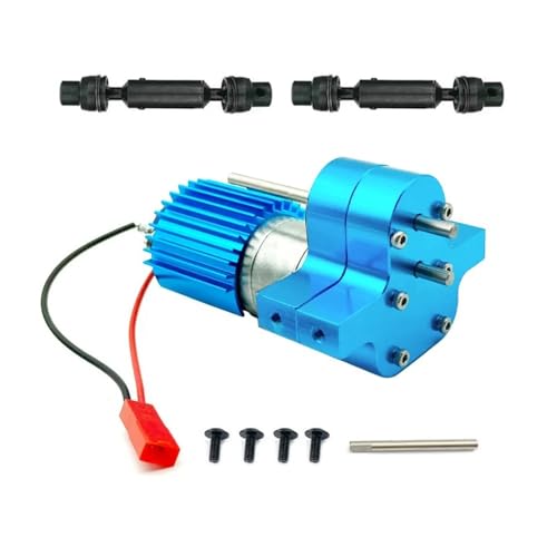 IJOSADON Metall 370 Motor Getriebe mit Antriebswelle kompatibel mit C14 C24 B24 B36 MN D99 MN99S Kompatibel mit RC Auto Teile Zubehör(Blue) von IJOSADON