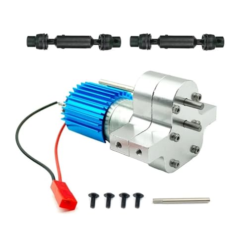 IJOSADON Metall 370 Motor Getriebe mit Antriebswelle kompatibel mit C14 C24 B24 B36 MN D99 MN99S Kompatibel mit RC Auto Teile Zubehör(Silver) von IJOSADON