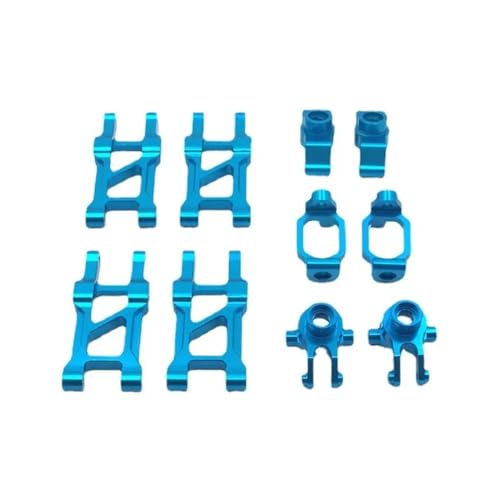 IJOSADON Metall-Upgrade, Schwingen-Lenkschale, C-Sitz, hintere Schale, 5-teiliges Set, kompatibel mit 1/12 RC-Autoteilen(Sky Blue) von IJOSADON