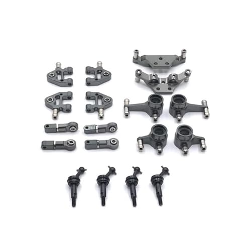 IJOSADON Metall Upgrade Schaukel Arm Lenkung Tasse Schock Halterung Antriebswelle Kompatibel mit 1/28 Kompatible RC Auto Teile K969 K979 K989 K999 p929 P939 RC Auto Zubehör(Dark Grey) von IJOSADON