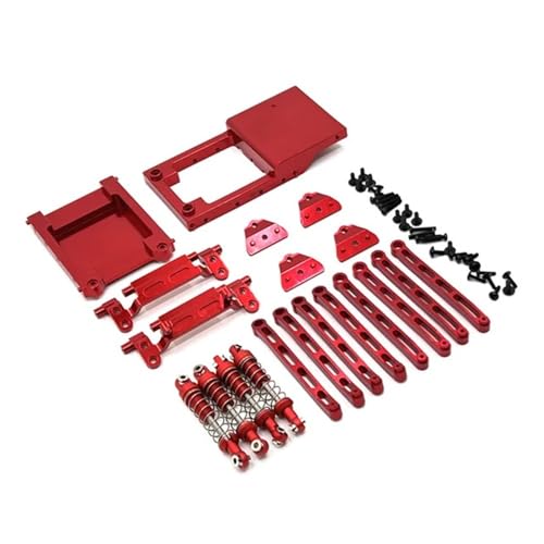 IJOSADON Metall-Upgrade-Sicherheitslücken-Kit Kompatibel mit MN-Modell 1/12 MN168 MN78 kompatible RC-Autoteile(RED) von IJOSADON