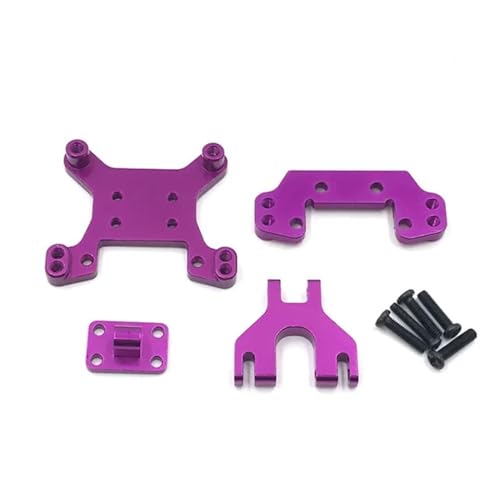 IJOSADON Metall-Upgrade-Stoßdämpferhalterungen vorne und hinten Kompatibel mit RC-Autos im Maßstab 1:12, kompatibel mit den Modellen 124018 und 124016(Purple) von IJOSADON