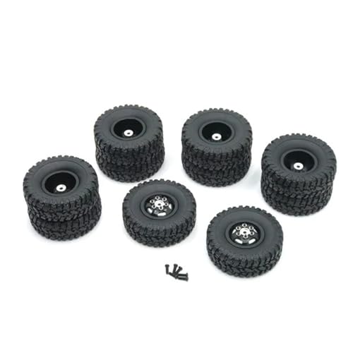 IJOSADON Metall-Upgrade vorne, einzeln, hinten, Doppelnabenreifen, kompatibel mit verschiedenen 6WD-RC-Automodellen(Black) von IJOSADON