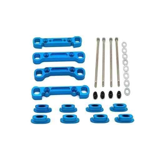 IJOSADON Metall-Upgrade vorne und hinten Schwinge Getriebe Befestigungsteile kompatibel mit 1/10 RC Automodellen 104001 104002 104072(Sky Blue) von IJOSADON