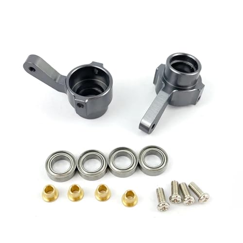 IJOSADON Metall Vorderachsbrücke Lenkbecher Drehbecher Kit kompatibel mit C14 C24 C34 C44 B14 B1 B16 B24 B36 MN D91 MN99S RC Auto Ersatzteile(Light Grey) von IJOSADON