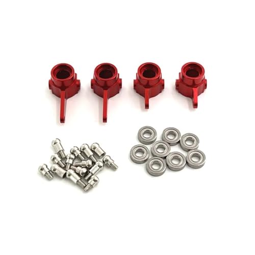 IJOSADON Metall verbessertes Lenkschalenlager 3x7x2mm kompatibel mit 1/28 RC Autoteilen Modellen 284161 284010 284131 K989 K979 K969 P929 P939(RED) von IJOSADON