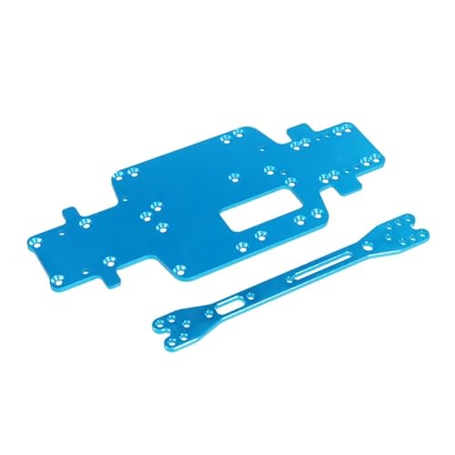 IJOSADON Untere und obere Bodenplatte des Metallgehäuses, kompatibel mit 284161 284010 284131 K989 K979 K969 1/28 RC Car Upgrade Teil(Blue) von IJOSADON