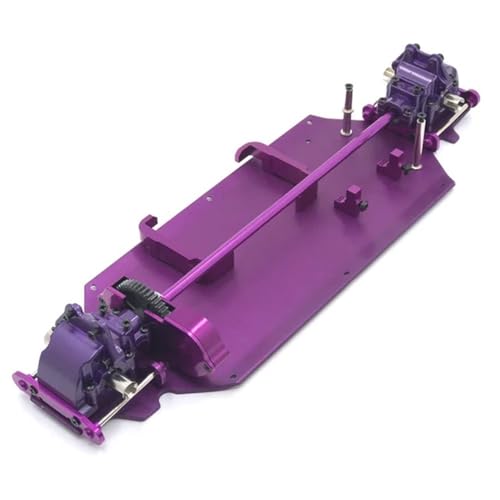 IJOSADON Upgrade Metallbodenplatte Getriebe Differential Center Drive Paket Kompatibel mit 1/12 kompatible RC-Car-Modelle 124016 124017 124018 124019(Purple) von IJOSADON