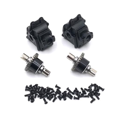 IJOSADON Verbessertes Metallgetriebedifferential Kompatibel mit 144010 144001 144002 124016 127017 124018 124019 kompatible RC-Autoteile(Black) von IJOSADON