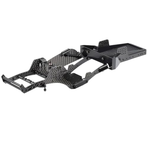 Niedriger Schwerpunkt Kohlefaser -Chassis -Kit mit Betrügerbett Kompatibel mit 1/10 RC -Crawler -kompatibel mit AR44 AR45 F10 Achs -Power -Wagen kompatibel(Chassis Kit A) von IJOSADON