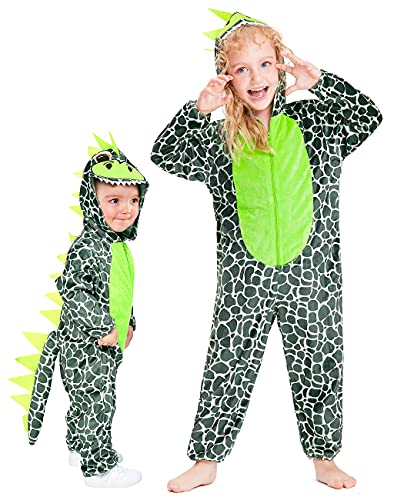 IKALI Dinosaurier Kostüm für Baby, Kinder Hooded Drachen Strampler Overall 3-4 Jahre von IKALI