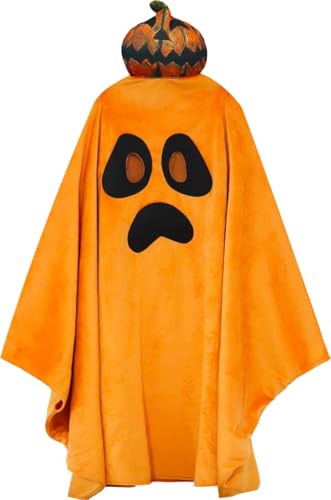 IKALI Kinder Kürbis Ghost Kostüm mit voller Kopf Cover Halloween mit Kapuzenkleid mit Koppeln von Kleid Robe Jungen Mädchen Horror Zombie-Outfit 3-4 Jahre IKALI Kinder Kürbis Ghost Kostüm mit voller Kopf Cover Halloween mit Kapuzenkleid mit Koppeln von Kleid Robe Jungen Mädchen Horror Zombie-Outfit 3-4 Jahre von IKALI