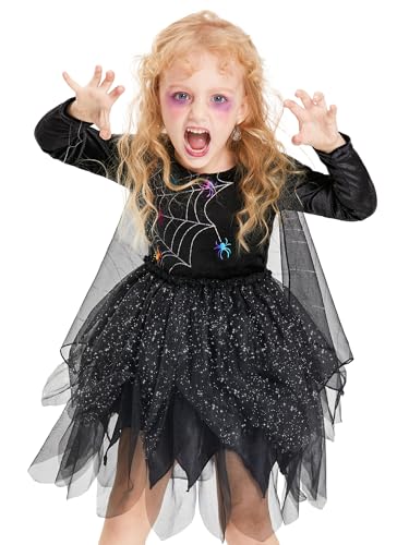 IKALI Schwarze Hexe Kostüm Mädchen Spinne Tutu Kleid Halloween Teufel Outfit Magisches Kostüm 8-10 Jahre IKALI Schwarze Hexe Kostüm Mädchen Spinne Tutu Kleid Halloween Teufel Outfit Magisches Kostüm 8-10 Jahre von IKALI