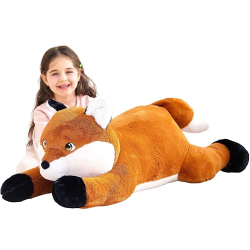 IKASA Groß Fuchs Kuscheltier Riesen Stofftier,78cm Gross Plüschtier Süße Riesige Flauschige Weich Jumbo Plüsch Spielzeug,Geschenk für Kinder von IKASA