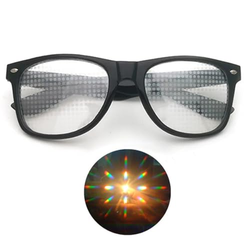 IKOPFLN 1 Stück Rave brille, kaleidoskop brille, silvester brille, Rave Brille Herren Damen für Nacht EDM Feuerwerk Show Karneval Party Club von IKOPFLN