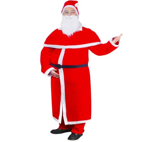 ILLUCIONE Weihnachtsmann-Kostüm für Erwachsene, Weihnachtsmann-Kostüm, Weihnachtsmann-Outfit, Weihnachtsmann-Kostüm, Herren, Damen von ILLUCIONE