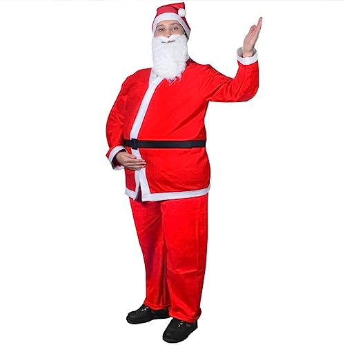 ILLUCIONE Weihnachtsmann-Kostüm für Erwachsene, Weihnachtsmann-Kostüm, Weihnachtsmann-Outfit, Weihnachtsmann-Kostüm, Herren, Damen von ILLUCIONE