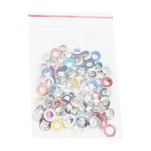 100 Stück Metallösen, 5 mm Innendurchmesser, Luftauge, runde Form, Ösen für Scrapbooking, Kartenherstellung, Handwerk, Lederdekoration von ILZAPT