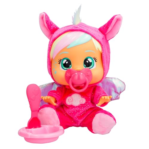 Cry Babies Loving Care Fantasy Hannah | Interaktive Puppe, die echte Tränen weint, einen Pyjama trägt und 3 Accessoires enthält - Spielzeug und Geschenk für Mädchen und Jungen von Cry Babies