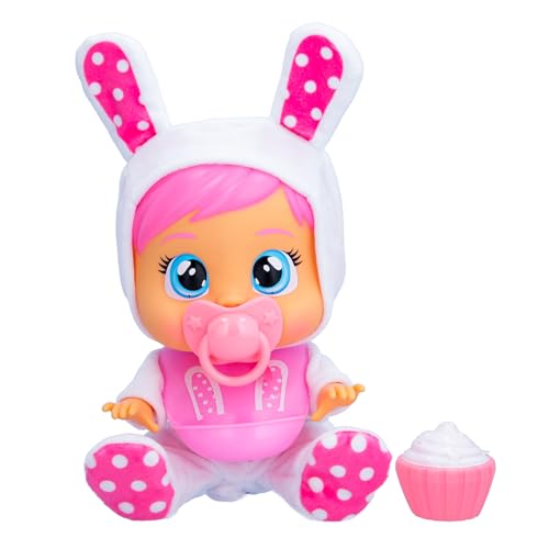 Cry Babies Loving Care Coney, Interaktive Puppe, die echte Tränen weint, einen Pyjama trägt und 3 Accessoires enthält, Spielzeug und Geschenk für Mädchen und Jungenab 18 Monaten von IMC TOYS CRY BABIES