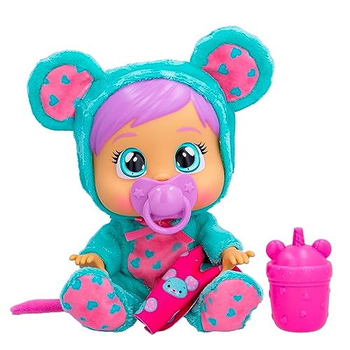 Cry Babies Loving Care Lala, Interaktive Puppe, die echte Tränen weint, einen Pyjama trägt und 3 Accessoires enthält, Spielzeug und Geschenk für Mädchen und Jungenab 18 Monaten von IMC TOYS CRY BABIES