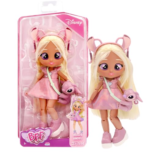 BFF BY CRY BABIES Disney Angel, BFF Fashion Doll im Angel-Outfit zum An- und Ausziehen, inklusive Styling-Accessoires, Spielzeug und Geschenk für Kinder ab 3 Jahren von IMC Toys