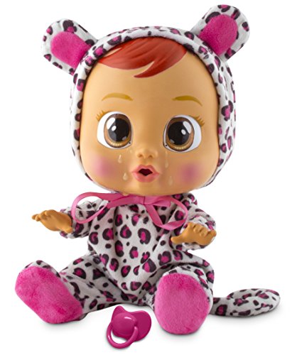 CRY BABIES Lea, der Leopard | Interaktive Spiel- & Funktionspuppe mit Schnuller, die echte Tränen weint | Kinder ab 2 Jahren geeignet von IMC Toys