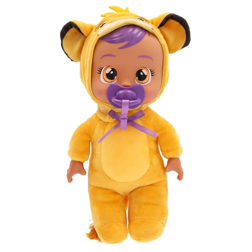 CRY BABIES Tiny Cuddles Disney Simba, Babypuppe Inspiriert von Simba von Der König der Löwen, mit 3 Accessoires, Pflegen und Umsorgen, sie weint echte Tränen, Kinder ab 18 Monaten von IMC Toys