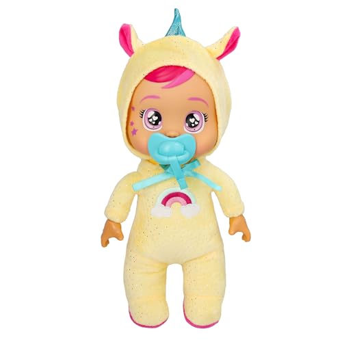 CRY Babies Tiny Cuddles Day Care Ashley, Babypuppe, Plüschpuppe mit Pyjama und Schnuller, die echte Tränen weint, Spielzeug und Geschenk für Kinder ab 18 Monaten von IMC Toys