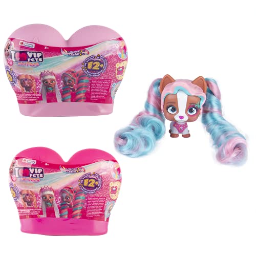 IMC TOYS VIP Pets Mini Fans Serie 1 2er-Pack – DIP to Reveal 6 Überraschungen, Pink, 20,3 cm von IMC Toys