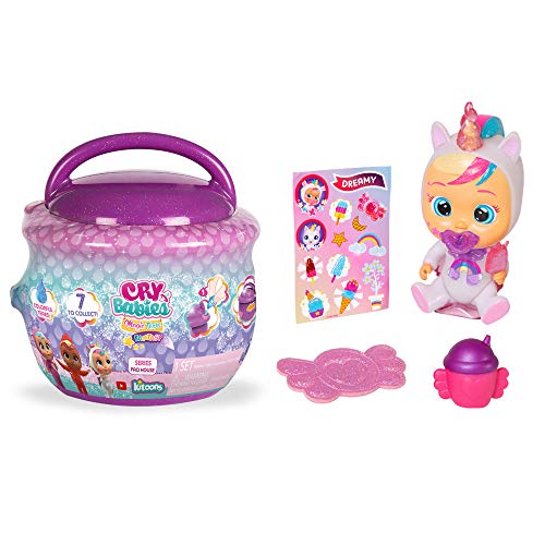 Cry Babies Magic Tears Fantasy Schnuller Haus | Mini-Sammelpuppe mit echten Kullertränen und Accessoires | Geschenk, Spielzeug für Mädchen & Jungen, Puppe ab 3 Jahre von IMC Toys