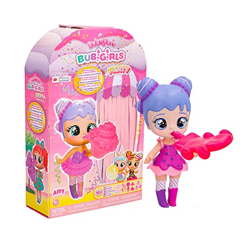 IMC Toys BUBIGIRLS Amy | Sammlerstück-Überraschungspuppe zum Verkleiden, die Luftballons aufblast, mit 12 Zubehörteilen – Geschenkspielzeug für Kinder ab 5 Jahren von IMC Toys