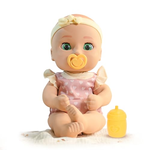 IMC Toys Be Loved Babies Gaby, realistische Puppe, hat eine weiche Haut und enthält einen Schnuller und eine Flasche, komplett beweglich, Spielzeug für Kinder ab 18 Monaten von IMC Toys