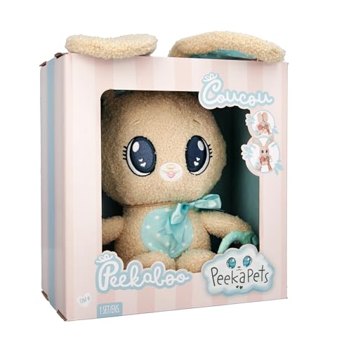 IMC Toys Peekapets Peek-A-Boo Bunny Plush - Baby Shower Stuffed Animal Brown Bear Plush Doll - Great Gift for Kids Ages 1-3 von IMC Toys