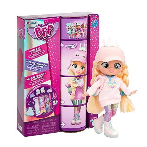 BFF Babys Papageien Stella | Sammlerbare modische Puppe mit Langen Haaren, Stoffkleidung und 9 Zubehör - Spielzeug Geschenk für Mädchen und Jungen +3 Years von BFF BY CRY BABIES