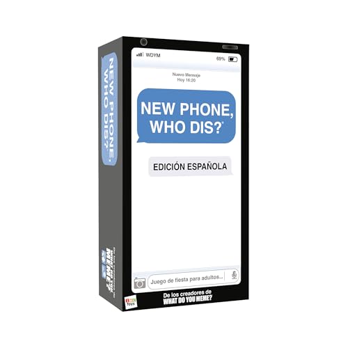 IMC Toys What Do You Meme? New Phone, Who Dis?, Kartenspiel, Wettkampf um die lustigsten Botschaften zu erstellen, 100% Offline, für Erwachsene ab 17 Jahren von IMC Toys