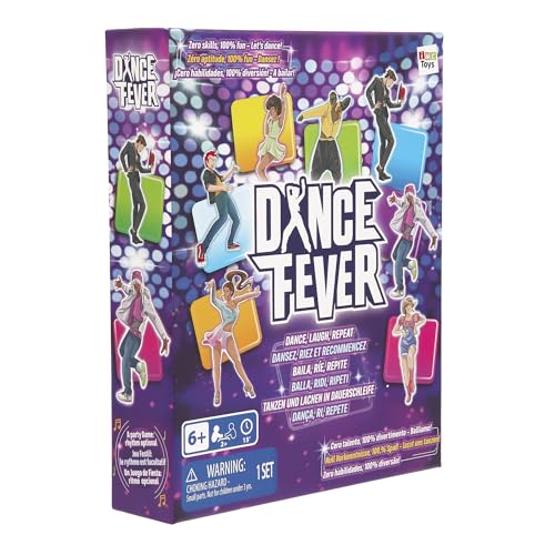 IMC Toys Dance Fever, Kartenspiel, Tanz, Lache, Wiederholung, Thron der Tanzfläche, Willkommen bei den schlechten Tänzern, Spiel für Kinder ab 6 Jahren von IMC Toys