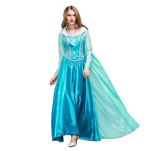 IMEKIS Damen Cinderella Kleid Hochzeit Festlich Partykleid Prinzessin Tüll Maxikleid Cinderella Märchen Verkleiden Erwachsene Halloween Weihnachten Karneval Cosplay Kostüm 2XL von IMEKIS