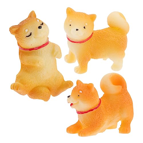 IMIKEYA 1 Satz Akita-Hundeverzierung Mini Feenstatue Welpenmodell Hunde Fee Figur Auto für kinderspielzeug Akita-Dekoration Puppenschmuck Mikrolandschaftsdekor Harz Brown von IMIKEYA