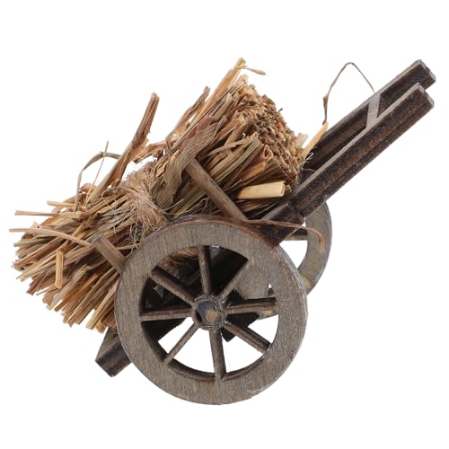 IMIKEYA 1 Satz Gartenmikrolandschaft Figuren Blumen Teppich Miniatur-zubehör Häuser Anlage Künstlich Miniwagen Mini-gartenwagen Ding Mini-schubkarre Aqua Ornament Pflanzen Klein Holz von IMIKEYA