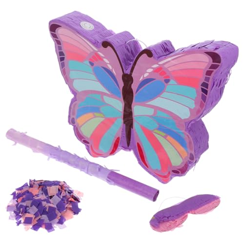 IMIKEYA Schmetterling Pinata Mädchen Kinder Geburtstag Piñata zum Befüllen Schmetterling Piñata mit Quaste Kordelzug Augenmaske Stock für Partydekorationen Kindergeburtstag, 41x27x7,5 cm IMIKEYA Schmetterling Pinata Mädchen Kinder Geburtstag Piñata zum Befüllen Schmetterling Piñata mit Quaste Kordelzug Augenmaske Stock für Partydekorationen Kindergeburtstag, 41x27x7,5 cm von IMIKEYA
