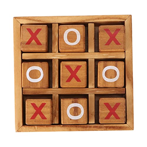 IMIKEYA 1 Satz xo Schach Doodle-Board Spiel Problem im Freien Puzzle rätselbuch wohnraumdeko Present Ideas Toys Puzzle für Geschenkidee Brett TicTactoe hölzern von IMIKEYA