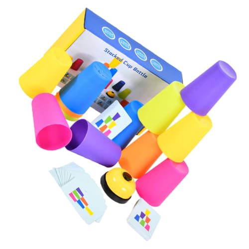 IMIKEYA 1 Set Battle Cup Game Stapelspielzeug Kinderspielzeug Stapelspiel Frühlernspielzeug Pädagogisches Für Plastik Stapelspielzeug Stapelbecher Spielspielzeug Pp von IMIKEYA