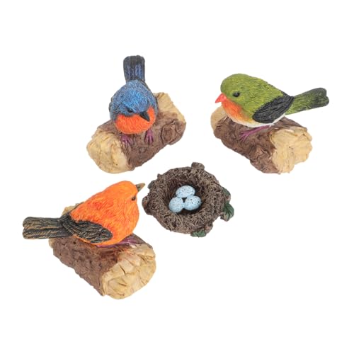 IMIKEYA 1 Set Simulationsvogel Ornament Kein Vogel Gartentaube Vogelskulptur Sonnenblume Für Vögel Mini Puppenhaus Vogeldekorationen Kleine Vogelfiguren Vogelscheuche von IMIKEYA